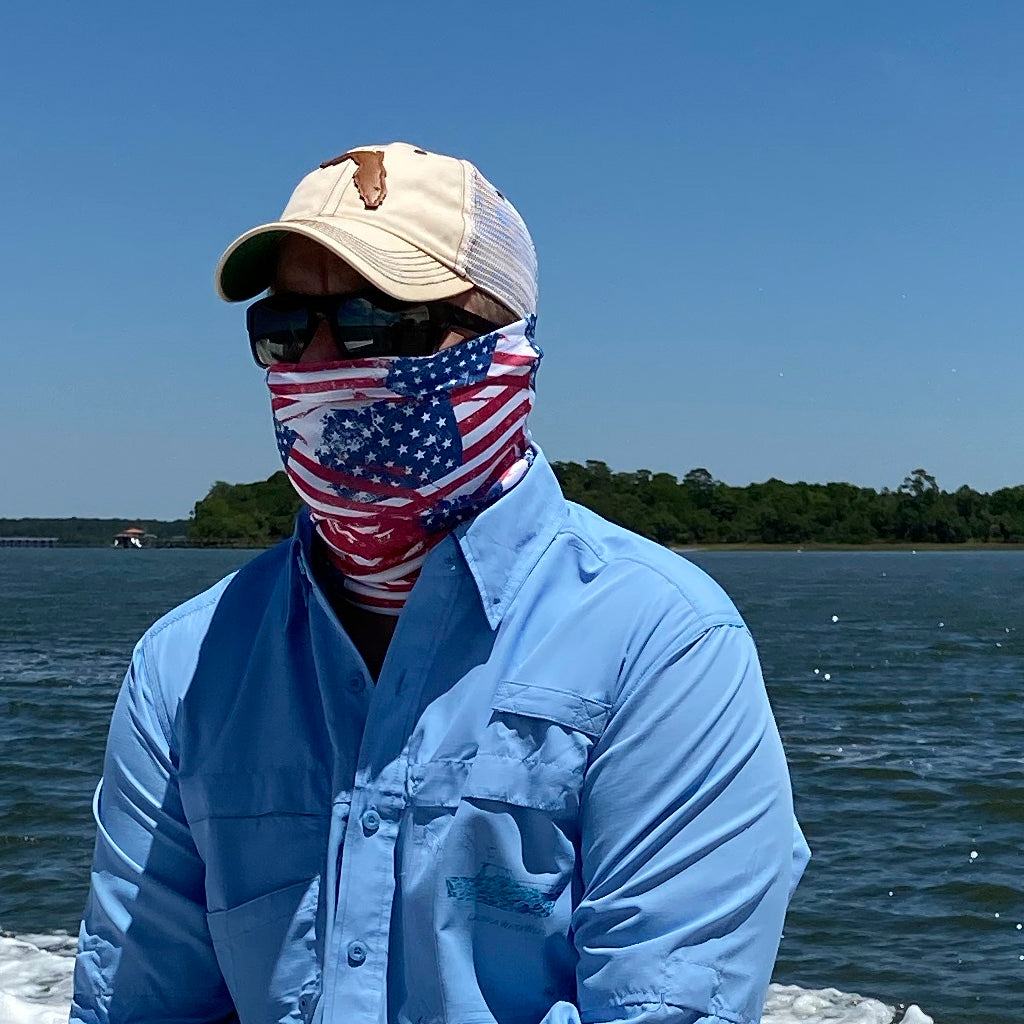 American Flag Fishing Gaiter – Caloosa Water Wear