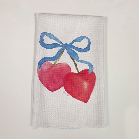 Cherries and Bows Microfiber Dish Towel