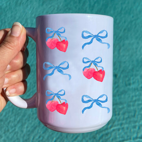 Cherries and Bows 15 oz Coffee Mug