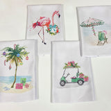 Tropical Christmas Microfiber Dish Towel Bundle