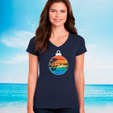 Tropical Christmas Eve Fashion T-shirt for women