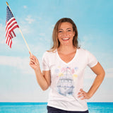 American Yacht V-neck Fashion T-shirt